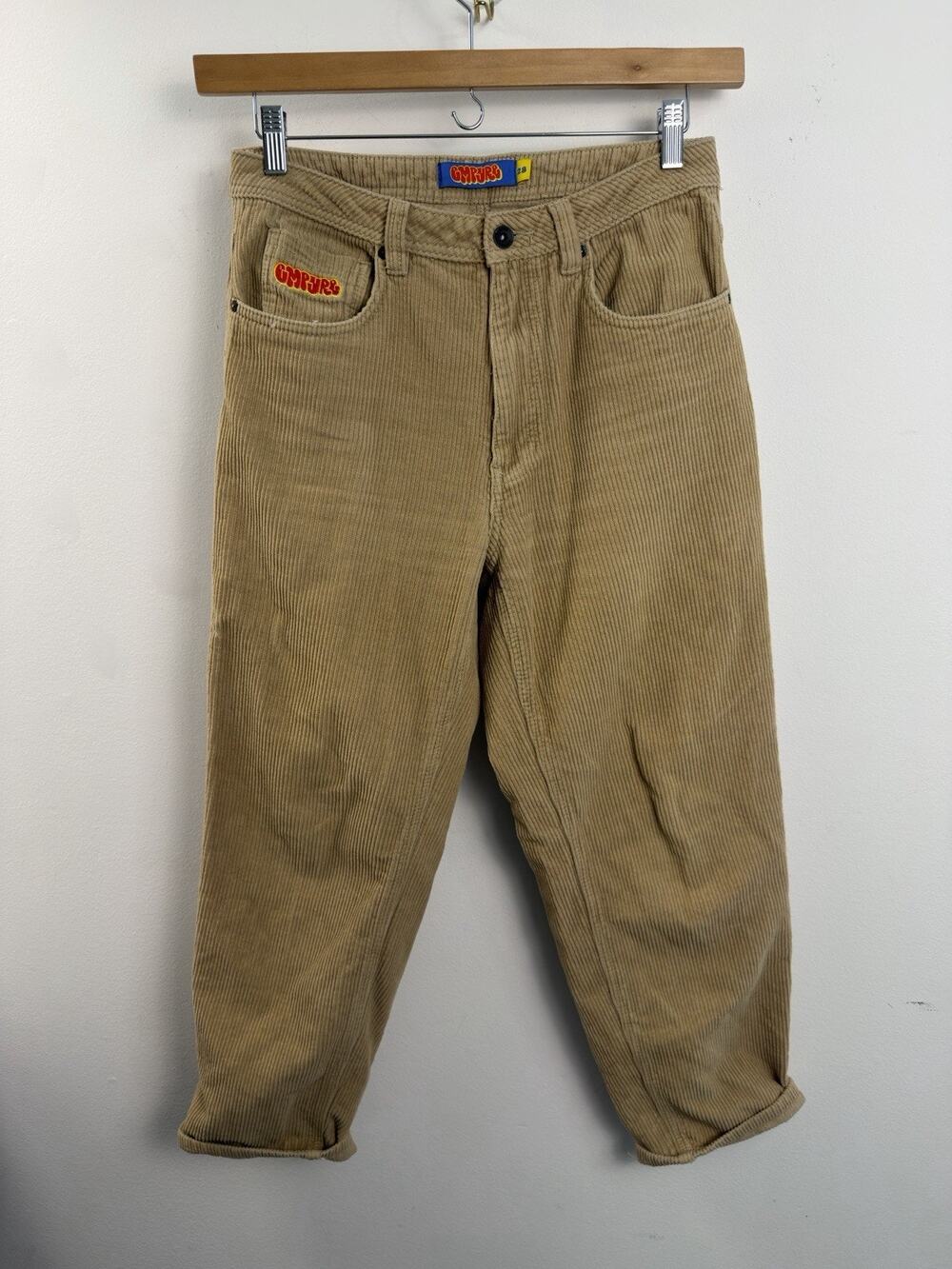 Empyre Corduroy Pants Men Tan Relax Tapered Skate Size 28x26